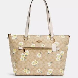 Coach Beige Floral Tote Bag